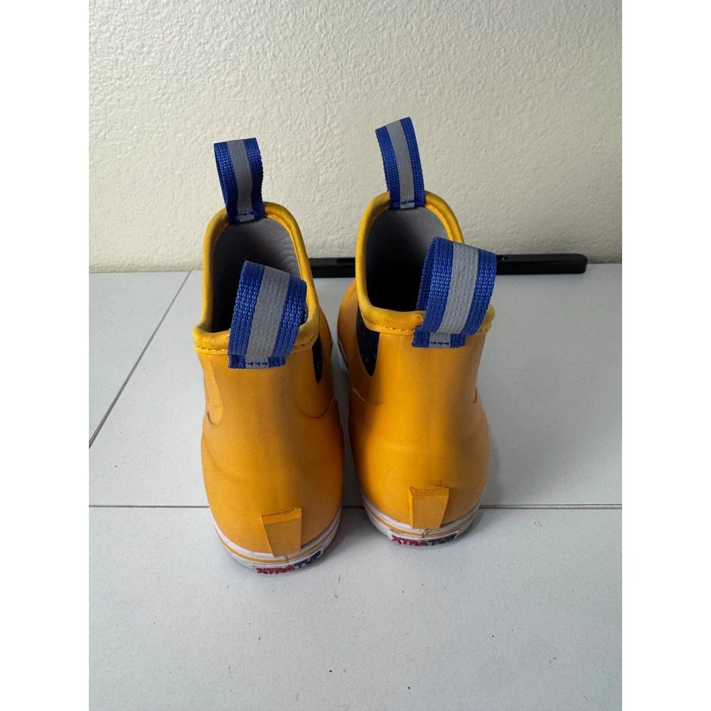 Xtratuf Salmon Sisters Ankle Deck Boots Womens 8 Yellow Rubber Rain Waterproof